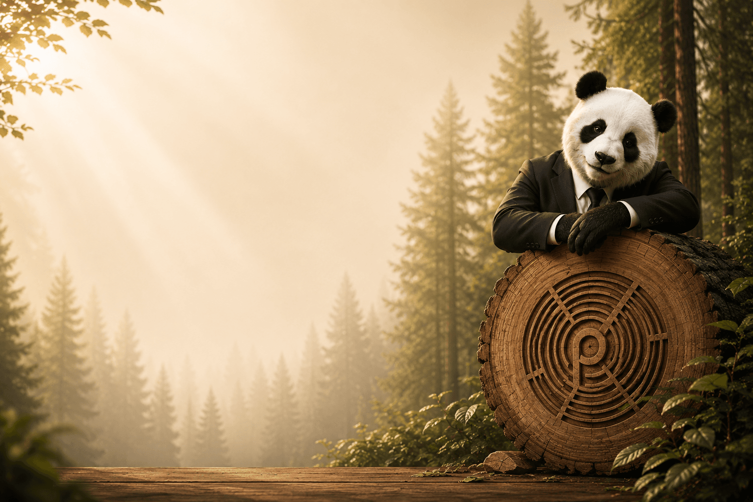 CP PLY premium plywood samples in a natural forest setting